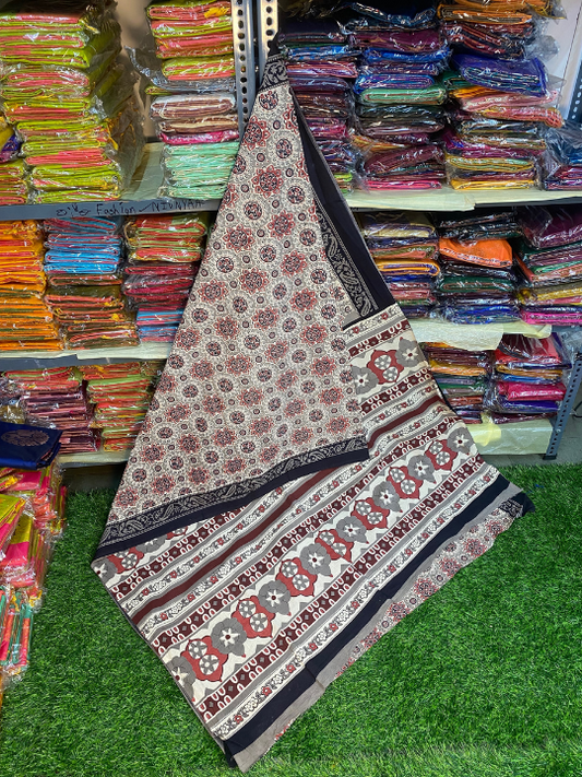 Jaipur Mul Mul Soft Cotton Saree (Multi Color)