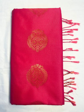 Kanjivaram Tissue Border Soft Silk Sarees (Pink and Purple Colour)